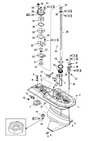 Корпус шестерни, Drive-2.33:1-USA-0T625304/BEL-0P216185 и выше 4-Х ТАКТНОГО ПЛМ MERCURY 60 Серийный номер от 0P153500 до 0P400999