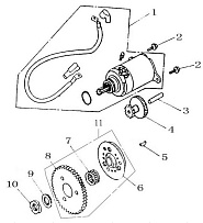 Стартер снегохода SNOWFOX T201 (Cronus, S2, Motoland, TaoTao, WELS, CMOTO)