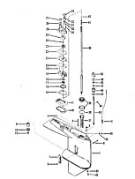 Корпус редуктора (приводной вал) 2-Х ТАКТНОГО ПЛМ MERCURY 60 Серийный номер от 9469200 до 9683054