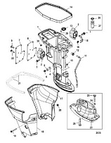 Корпус карданного вала 4-Х ТАКТНОГО ПЛМ MERCURY F15 Серийный номер от 0P075166  до 0P400999