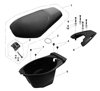 Сиденье и багажный отсек СКУТЕРА STELS VORTEX 150