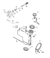Компоненты закачки масла 2-Х ТАКТНОГО ПЛМ MERCURY 55 Серийный номер от 0P325500 и выше