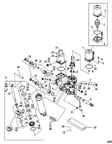 Компоненты гидроподъема 4-Х ТАКТНОГО ПЛМ MERCURY 135 Серийный номер от 0P419487 до 0P464487