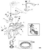 Поворотный кронштейн 4-Х ТАКТНОГО ПЛМ MERCURY 40 Серийный номер от 1B227000 до 1B344398