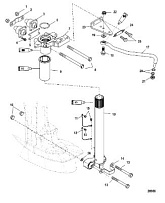 Рулевой рычаг 4-Х ТАКТНОГО ПЛМ MERCURY 40 Серийный номер от 1B227000 до 1B344398