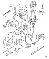 Электрические компоненты, Electric Start Models 4-Х ТАКТНОГО ПЛМ MERCURY 8 Серийный номер от 0P325500 и выше