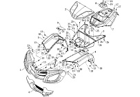 Облицовка корпуса, передняя часть КВАДРОЦИКЛА STELS ATV 700 D 2010