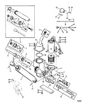 Компоненты силовой отделки 2-Х ТАКТНОГО ПЛМ MERCURY 75 Серийный номер от 0B240451 до 0C221999
