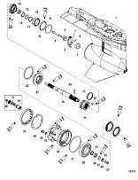 Корпус редуктора, карданный вал - стандартное вращение 4-Х ТАКТНОГО ПЛМ MERCURY 135 Серийный номер от 1B2270001 до 1B381711