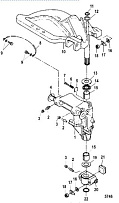 Поворотный кронштейн 2-х тактного ПЛМ MERCURY 30 M Серийный номер от 0N001875 до 0N055504