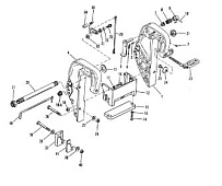 Зажимной кронштейн (ручной) (S/N: 0D1812000 и выше) 2-Х ТАКТНОГО ПЛМ MERCURY 50EO Серийный номер от 0D000750 до 0G290584