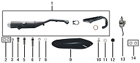 Глушитель МОТОЦИКЛА Racer RC200-GY8 Ranger