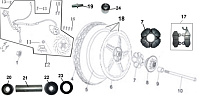 Заднее колесо МОТОЦИКЛА Racer RC200-C5B/RC250-C5B Magnum