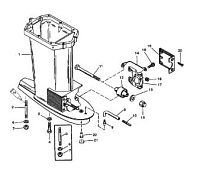 Корпус ведущего вала 2-Х ТАКТНОГО ПЛМ MERCURY 50EO Серийный номер от 0G290585 до 0G589999