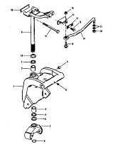Поворотный кронштейн (длинный вал-S/N-0C160936 и выше) 2-Х ТАКТНОГО ПЛМ MERCURY 60 Серийный номер от 0B122930 до 0D000749