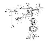 Ручной стартер 4-Х ТАКТНОГО ПЛМ MERCURY 6 Серийный номер от 0R067090 и выше