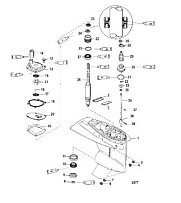 Корпус коробки передач (приводной вал) (1.83: 1 передаточное отношение) 2-Х ТАКТНОГО ПЛМ MERCURY 50EO Серийный номер от 0G590000 до 0G760299