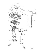 Выхлопная труба 2-Х ТАКТНОГО ПЛМ MERCURY 60 Серийный номер от 0P325500 и выше