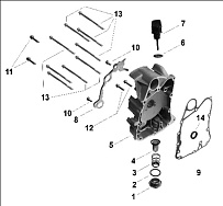 Крышка картера двигателя СКУТЕРА STELS TACTIC 150