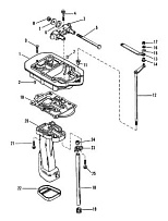 Выхлопная труба 2-Х ТАКТНОГО ПЛМ MERCURY 55 Серийный номер от 9741042 до 9885344