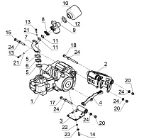 Крепление двигателя КВАДРОЦИКЛА STELS ATV 110A HUGO