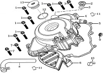 Левая крышка картера ДВИГАТЕЛЯ Racer ZS177MM 250 cc