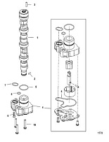 Масляный насос распредвала 4-Х ТАКТНОГО ПЛМ MERCURY 60 Серийный номер от 0T409000 до 1B344306