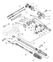 Румпель 2-х тактного ПЛМ MERCURY 40 M Серийный номер от 9854537 до 0P016999