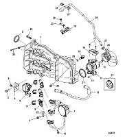 Впускной коллектор 4-Х ТАКТНОГО ПЛМ MERCURY 40 Серийный номер от 1C049739 и выше