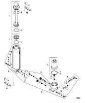 Компоненты гидроподъема (Часть 1) 4-Х ТАКТНОГО ПЛМ MERCURY 40 Серийный номер от 0T409000 до 1B226999