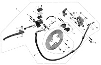 Тормоз дисковый передний СКУТЕРА STELS SKIF 50