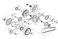 Коленвал, обгонная муфта, диск сцепления КВАДРОЦИКЛА STELS ATV 700 D 2010