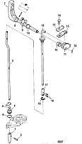 Коробка передач 2-х тактного ПЛМ MERCURY 9.9 MH 169CC Серийный номер от 0N007788 до 0N055109