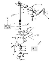 Поворотный кронштейн 2-Х ТАКТНОГО ПЛМ MERCURY 60 Серийный номер от 0G290585 до 0G589999