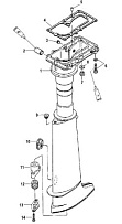 Корпус карданного вала 4-Х ТАКТНОГО ПЛМ MERCURY 5 Серийный номер от 0P401000 и выше