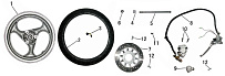 Переднее колесо МОПЕДА Racer RC50QT-15/RC150T-15 Stells