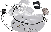 Электрооборудование двигателя КВАДРОЦИКЛА STELS UTV 800V DOMINATOR