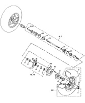 Привода передних колес  КВАДРОЦИКЛА STELS UTV 700 H