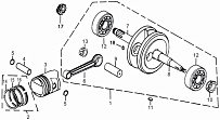 Коленчатый вал ДВИГАТЕЛЯ Racer 154FMI, 130cc
