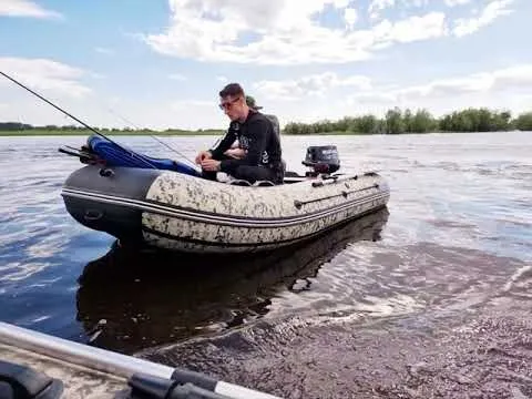 Лодка MISHIMO LITE 335 с мотором SUZUKI 9.9 встреча на реке✌️ наши клиенты!
