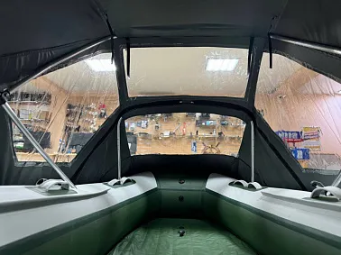 Ходовой комб. (носовой+основной) тент MISHIMO 430 RIVER FJET PRO тем.серый (7)