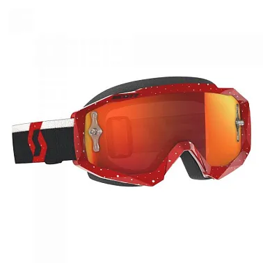 Очки Hustle MX red/white orange chrome works 
