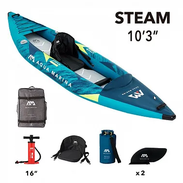 Каяк надувной одноместный AQUA MARINA Steam-312
