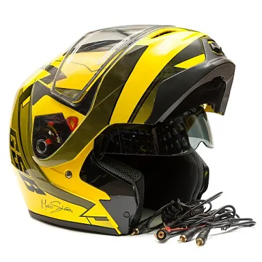 Шлем G-339 YELLOW BLACK + Зимний комплект ELECTRIC для шлема