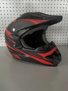 Шлем кроссовый HETOSHI XD1-186 цв. Черно-красный  р. XL