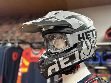 Шлем кроссовый HETOSHI OF836 EXOSS CROSS PRO MX289 цв.Серый с черными вставками Матовый р.XL