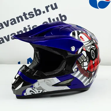 Шлем кроссовый Avantis Graffiti, Синий