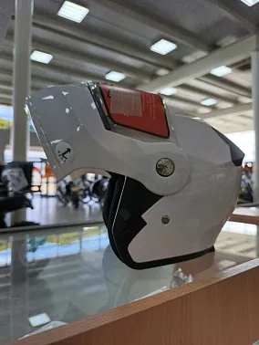 Шлем модуляр HETOSHI X-202 (светополоса,USB-кабель,встр.батарея) цв. Белый р. L