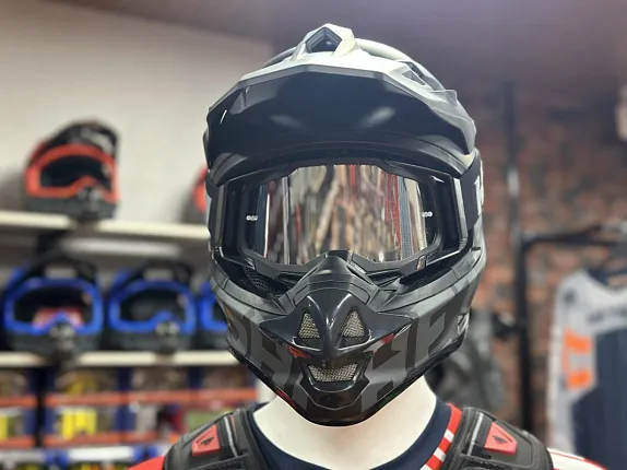 Шлем кроссовый HETOSHI OF836 EXOSS CROSS PRO MX289 цв.Черный Матовый р.L