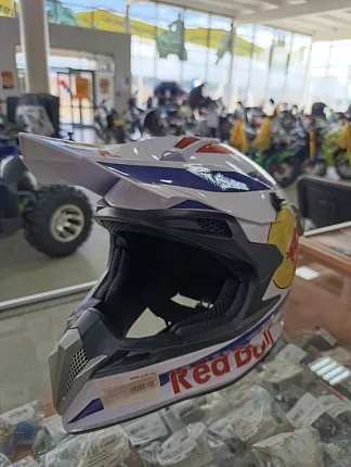 Шлем кроссовый HETOSHI RED BULL XD1-86 цв. Бело-фиолетовый р. M 